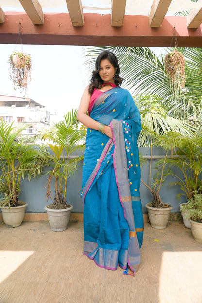 Rang Tarang Blue Saree