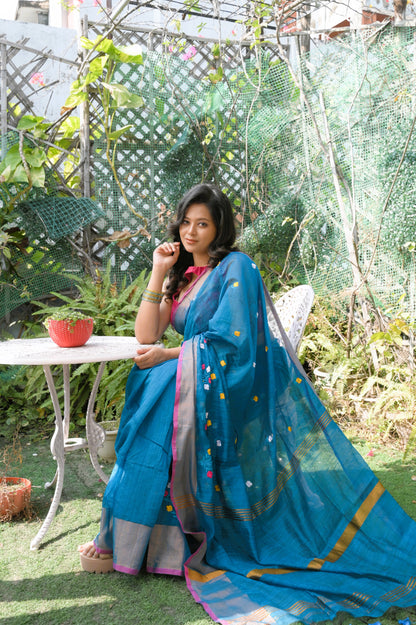 Rang Tarang Blue Saree
