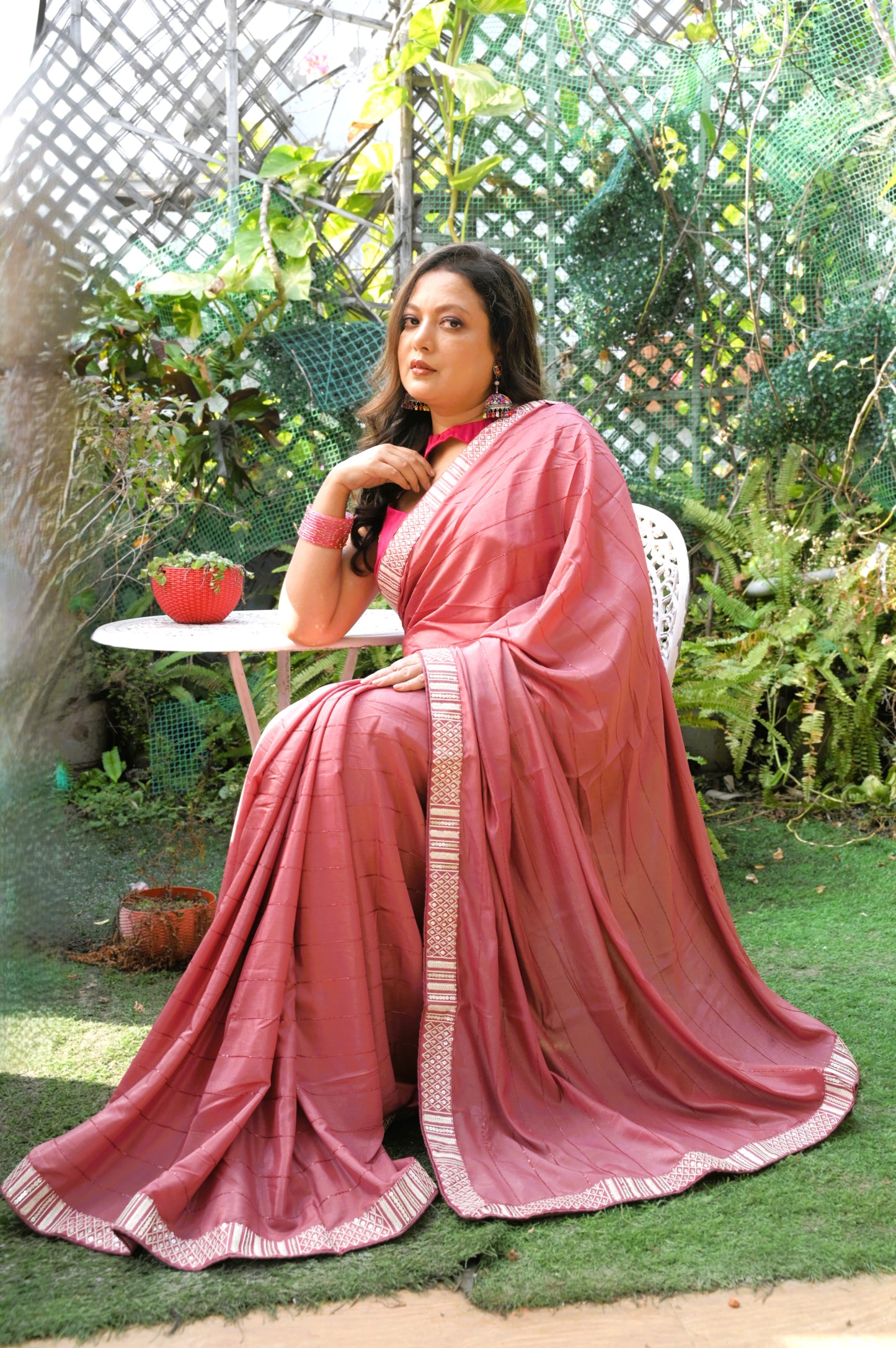 Antique Rose Pink Shahi Nazakat