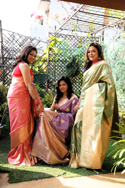 SwarnaNila - The Sapphire Glow Soft Silk